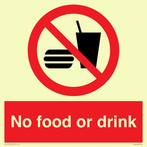 No food or drink